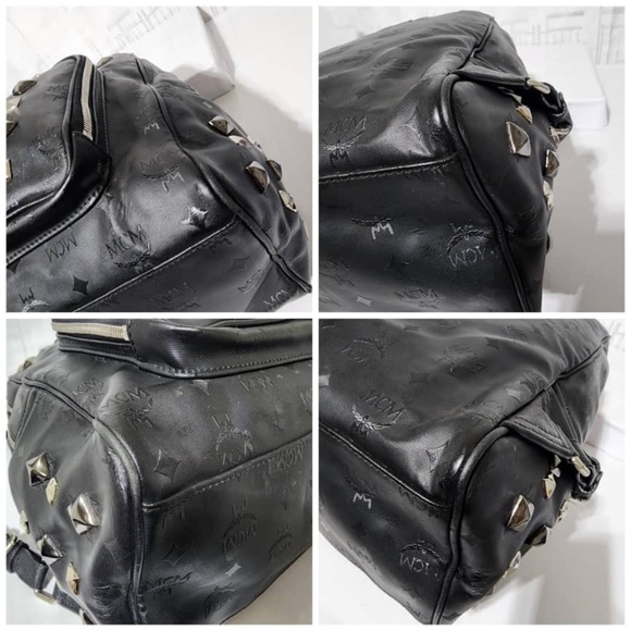 Authentic MCM Honshu Tantris Studded Backpack Black - Picture 13 of 16